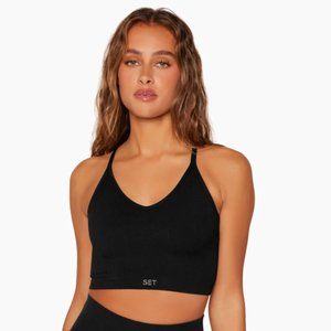 SET ACTIVE -  SCULPTFLEX Ribbed V Bra & Leggings - M